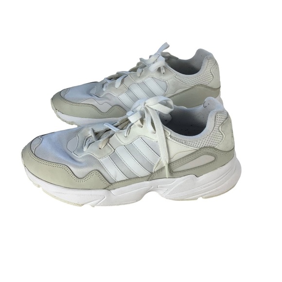 Adidas 10 Men’s Yung-96 White & Light Gray Sneakers - Picture 1 of 7
